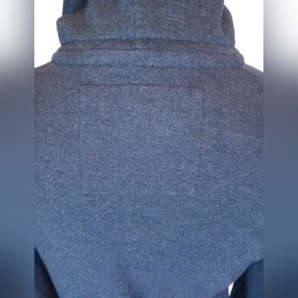Vtg Abercrombie & Fitch Muscle Fit Hoodie Navy Blue Y2K L - Picture 4 of 11